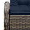 vidaXL Garden Sofa with Cushion 47.64 x 24.41 x 27.17 in Poly Rattan
