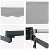 vidaXL Retractable Awning Light gray 157.48" x 118.11" Polyester