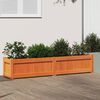 vidaXL Garden Planter Wax Brown Solid Pine Wood 59.1x12.2x12.2 in