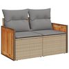 vidaXL Garden Sofa Set Beige PE Rattan Medium Modular Garden Sofa Set