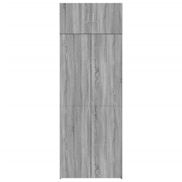 vidaXL Storage Cabinet Grey Sonoma 31.5x16.7x88.6" Engineered Wood