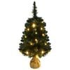 vidaXL Artificial Christmas Tree Green PVC, Concrete Small