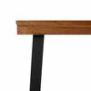 vidaXL Garden Table Natural wood Solid acacia wood and powder-coated metal