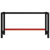 vidaXL Metal Frame Black Metal Large Durable Metal Frame Rectangular