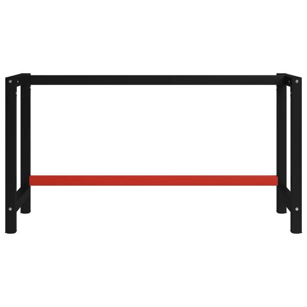 vidaXL Metal Frame Black Metal Large Durable Metal Frame Rectangular