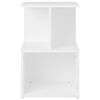 vidaXL Bedside Cabinet Set of 2 White Engineered wood 13.8x13.8x21.7 in