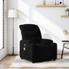 vidaXL Massage Recliner Chair Black Polyester Single
