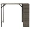 vidaXL Garden Dining Set Grey PE rattan, powder-coated steel Compact