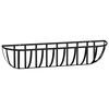 vidaXL Wall Trough Black Steel Medium Wall Planter Crescent Modern