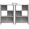 vidaXL Bookcase Grey Sonoma Engineered wood Bookcase Rectangular