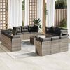 vidaXL Garden Sofa Set Light Grey PE Rattan Large Modular