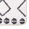 vidaXL Rug Black and white 100% Polyester 31.5x59.1 in - Medium Area Rug