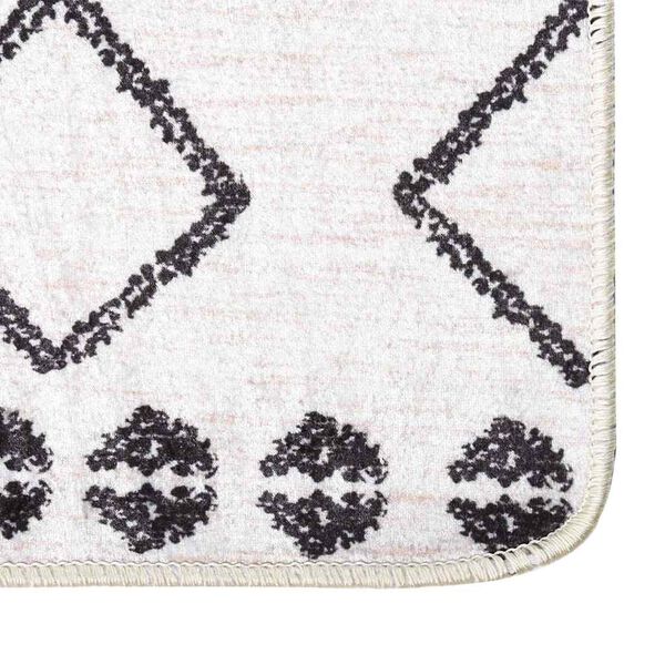 vidaXL Rug Black and white 100% Polyester 31.5x59.1 in - Medium Area Rug