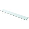 vidaXL Glass Panel Set of 2 Clear Tempered glass 39.4 x 5.9 in