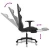 vidaXL Gaming Chair Black and Light Grey Polyester, Metal, Plywood, Plastic
