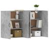 vidaXL Wall Mounted Cabinet Set of 2 Concrete grey Engineered wood, metal
