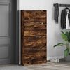 vidaXL Shoe Cabinet Smoked oak Engineered wood Tall Shoe Cabinet