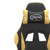 vidaXL Gaming Chair Black and Gold Faux Leather