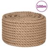 vidaXL Jute Rope 328.1 ' Long 0.63 " Thick