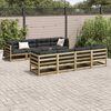 vidaXL Garden Sofa Set Natural Wood Impregnated Solid Pinewood 9 Piece