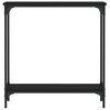 vidaXL Console Table Black Engineered wood, metal Narrow console table