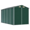 vidaXL Garden Shed Green Galvanized Steel Garden Shed Rectangular