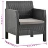 vidaXL Garden Lounge Set Anthracite Polypropylene with rattan look Large