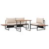 vidaXL Garden Dining Set 3 pcs Taupe Steel