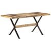 vidaXL Dining Table Rough Mango Wood Finish