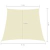 vidaXL Sunshade Sail Oxford Fabric Trapezium 3/5x13.1' Cream