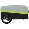 vidaXL Bike Trailer Black and Green 99.2 lb Iron