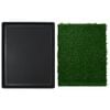 vidaXL Pet Toilet Green, Black PP, PS, PE 25.2 x 20.1 x 1.2 in Portable