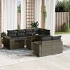 vidaXL Garden Sofa Set Grey PE rattan 11 Piece Set Modular