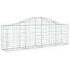 vidaXL Arched Gabion Baskets 25 pcs 78.7"x11.8"x23.6"/31.5" Galvanized Iron