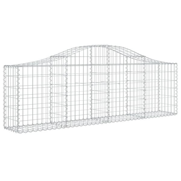 vidaXL Arched Gabion Baskets 25 pcs 78.7"x11.8"x23.6"/31.5" Galvanized Iron