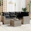 vidaXL Garden Sofa Set Light grey PE rattan Medium Modular