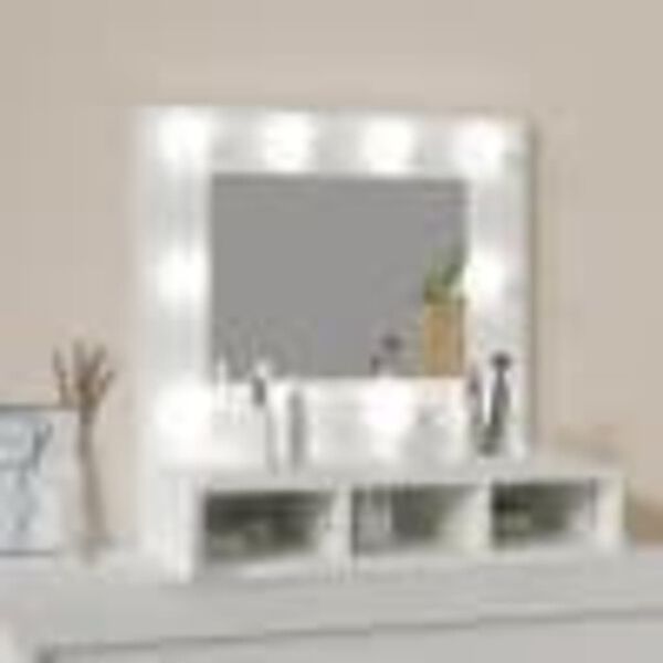vidaXL Mirror Cabinet White Engineered wood, acrylic Medium