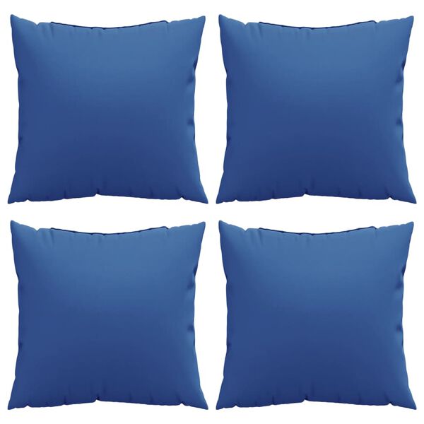 vidaXL Sofa Cushion Set of 4 Royal Blue 100% Polyester 19.7 x 19.7 in