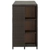 vidaXL Bar Table Brown PE rattan, steel 47.2 x 23.6 x 43.3 in Bar Table