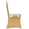 vidaXL Chair Cover Set of 6 Gold 90% polyester and 10% spandex Universal