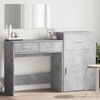 vidaXL Dressing Table Set Concrete Grey Engineered Wood Medium