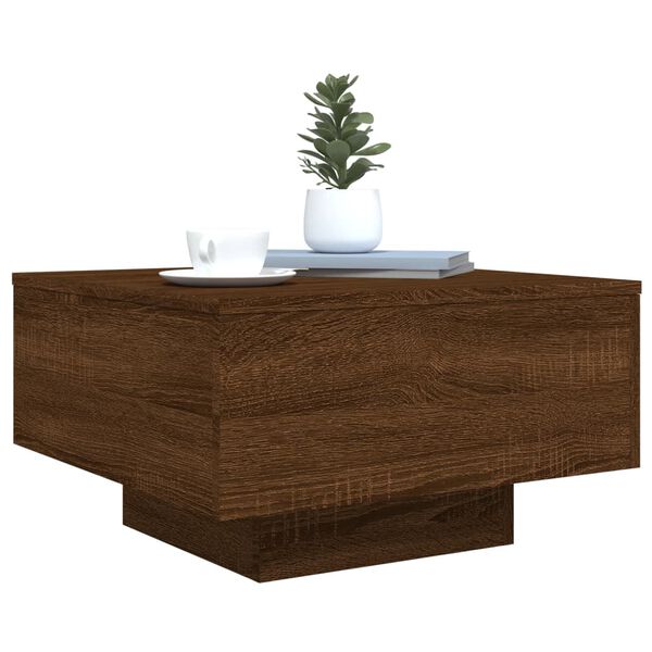 vidaXL Coffee Table Brown Oak Engineered Wood Medium Durable