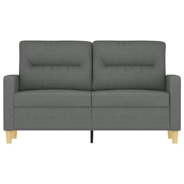 vidaXL 2-seater Sofa Dark Grey Polyester, Metal, Textilene 2-Seater