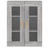 vidaXL Wall Mounted Cabinet Set of 2 Grey Sonoma