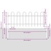 vidaXL Garden Fence White 5.6'x 2.6'Powder-coated steel