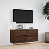 vidaXL TV Wall Cabinet Brown Oak Engineered Wood Compact