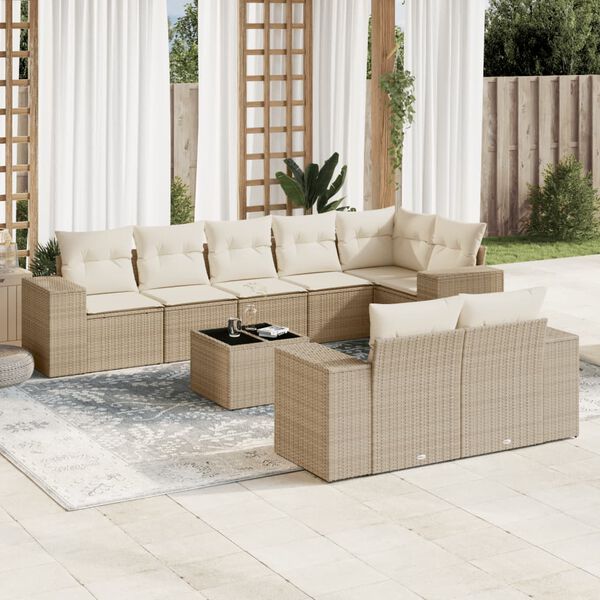 vidaXL Garden Sofa Set Beige