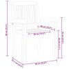 vidaXL Garden Dining Set Natural Teak Solid teak wood Standard Stackable