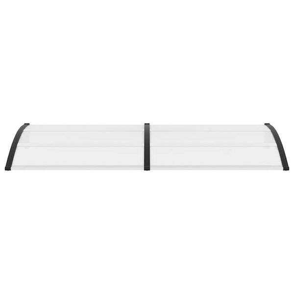 vidaXL Door Canopy Black brackets and clear sheets