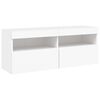 vidaXL TV Wall Cabinet White Engineered wood Medium TV Wall Cabinet